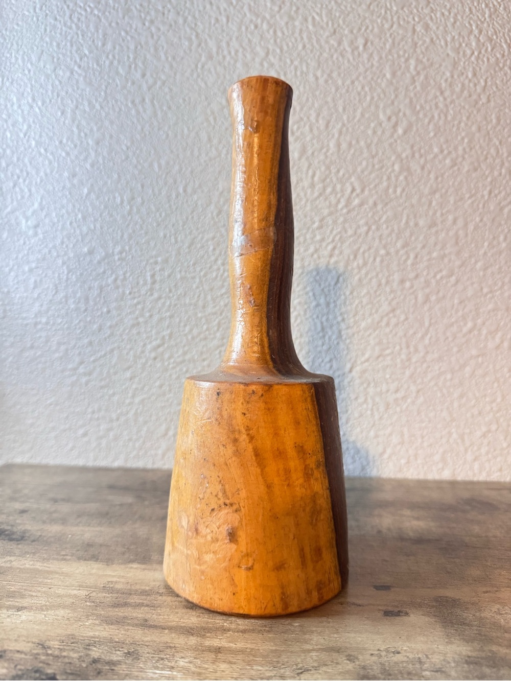 Vintage Turned Wooden Butter Paddle / Butter Print Mold - Picture 2 of 12